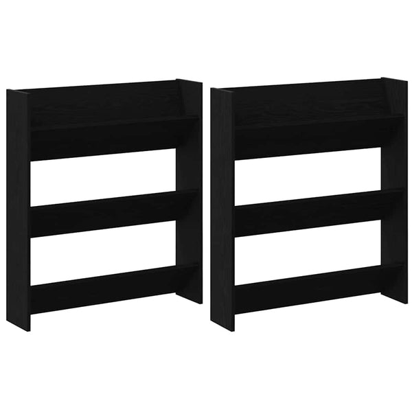 Kenkäkaappi 2 kpl 86 x 18 x 90 cm Tekninen puu Musta tammi