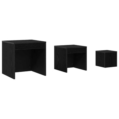 Sohvapöydät Muut 3 pcs Musta tammi 45 x 45 x 45 cm Tekninen puu
