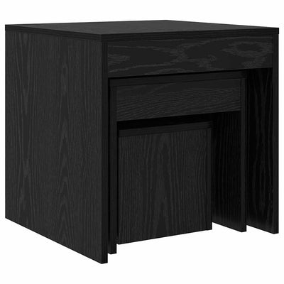 Sohvapöydät Muut 3 pcs Musta tammi 45 x 45 x 45 cm Tekninen puu