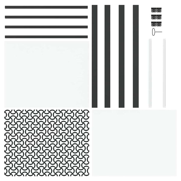 Lasiovi 102,5 x 3,5 x 201,5 cm Alumiini Musta