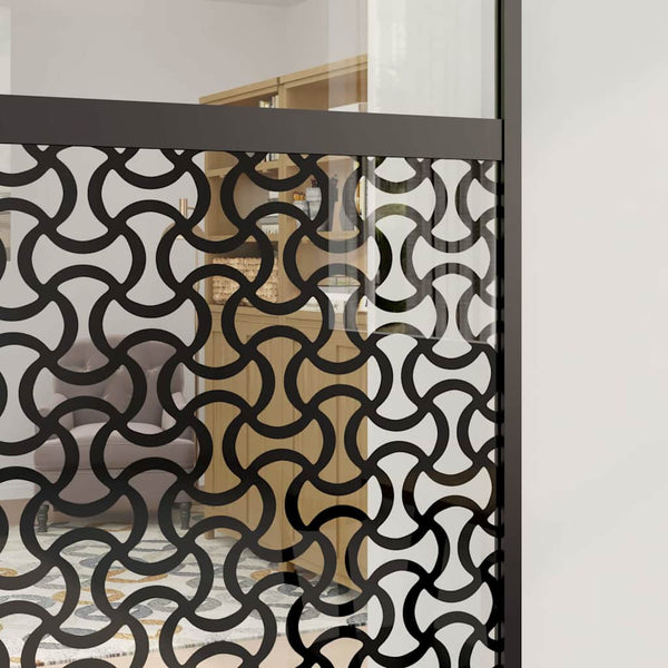Lasiovi 76 x 2 x 205 cm Alumiini Musta