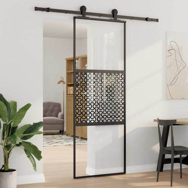 Lasiovi 76 x 2 x 205 cm Alumiini Musta