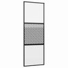 Lasiovi 76 x 2 x 205 cm Alumiini Musta