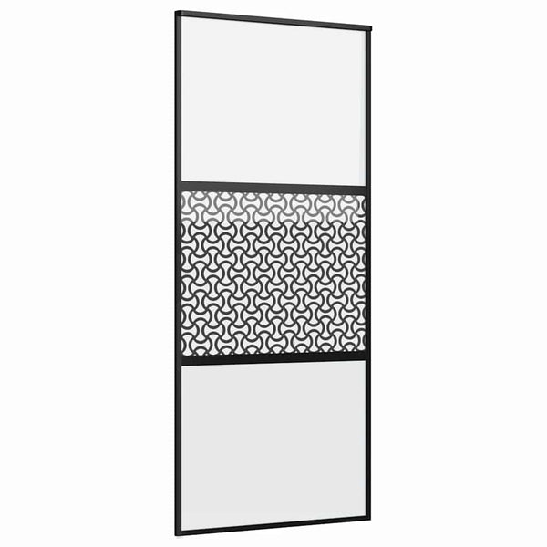 Lasiovi 90 x 2 x 205 cm Alumiini Musta