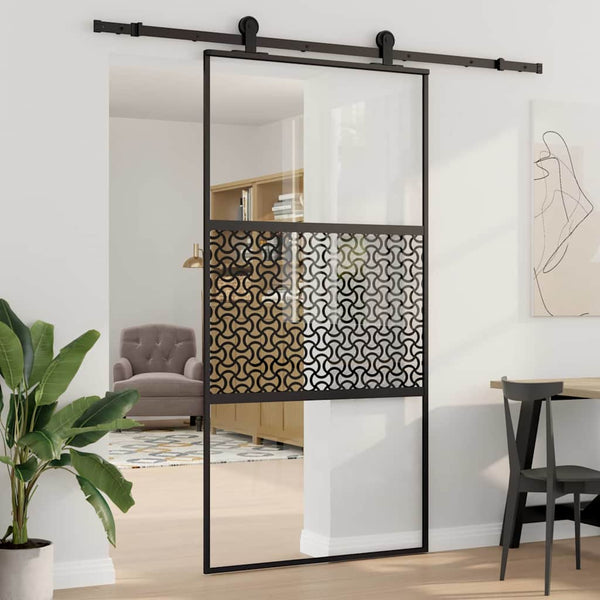 Lasiovi 102,5 x 2 x 205 cm Alumiini Musta
