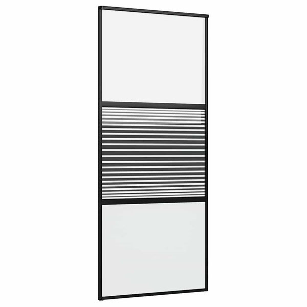 Lasiovi 90 x 2 x 205 cm Alumiini Musta
