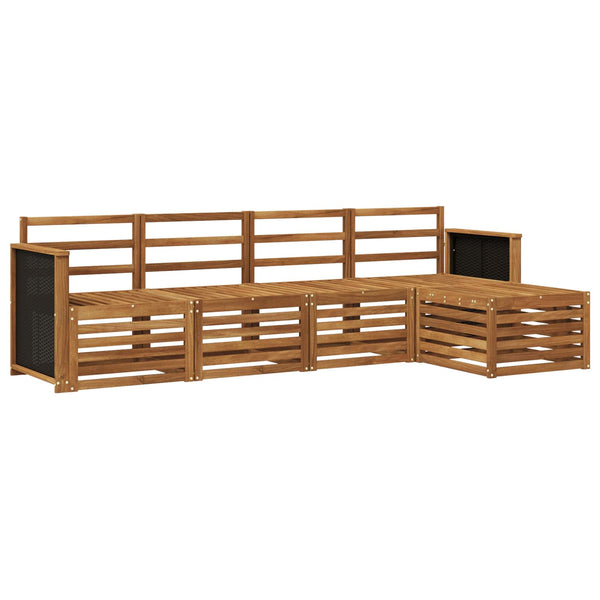 Ulkosohvakokoelma 5 kpl Luonnollinen
