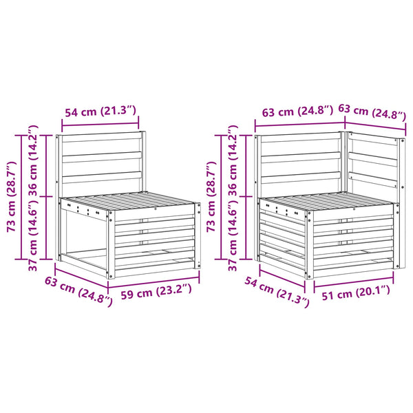 Ulkosohvakokoelma 6 kpl Luonnollinen Polyesteri