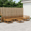 Ulkosohvakokoelma 8 kpl Luonnollinen Tiheä akasiapuu