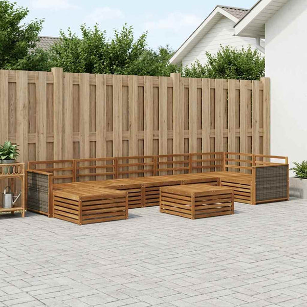 Ulkosohvakokoelma 8 kpl Luonnollinen
