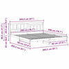 Vahanruskea sängyn runko päätyllä Sarma 200x200cm (mänty)