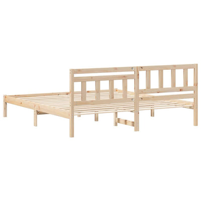 Sängyn runko päätyllä Ruskea 6FT Super King Size Täysi mänty