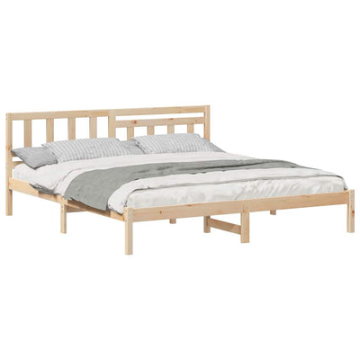 Sängyn runko päätyllä Ruskea 6FT Super King Size Täysi mänty