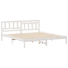 Valkoinen sängyn runko päätyllä Cosmica 6FT Super King Size (mänty)