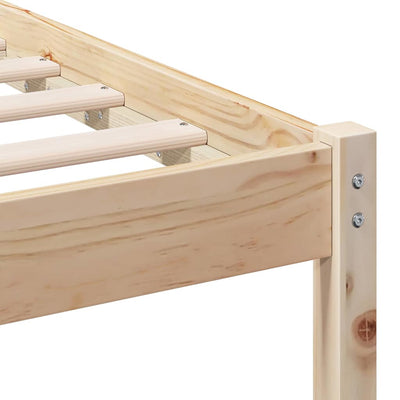 Sängyn runko päätyllä Ruskea 5FT King Size Täysi mänty