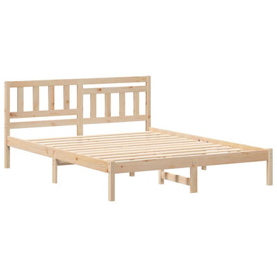 Sängyn runko päätyllä Ruskea 5FT King Size Täysi mänty