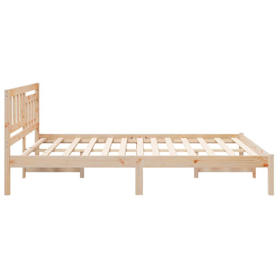 Sängyn runko päätyllä Ruskea 5FT King Size Täysi mänty