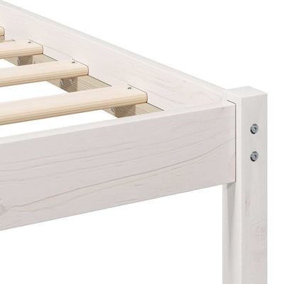 Sängyn runko päätyllä Valkoinen 5FT King Size Täysi mänty