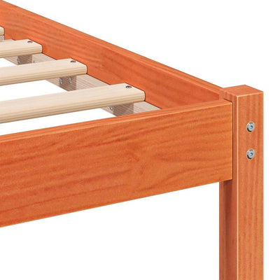 Sängyn runko päätyllä Vahanruskea 5FT King Size Täysi mänty