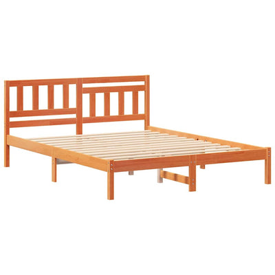 Sängyn runko päätyllä Vahanruskea 5FT King Size Täysi mänty