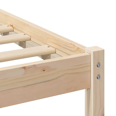 Ruskea sängyn runko päätyllä Galia 120x200cm (mänty)