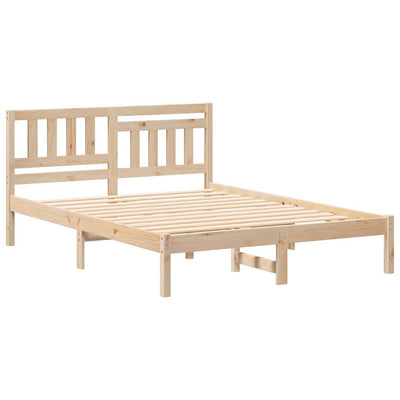 Sängyn runko päätyllä Ruskea 4FT6 Double Täysi mänty