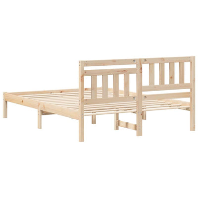 Sängyn runko päätyllä Ruskea 4FT6 Double Täysi mänty