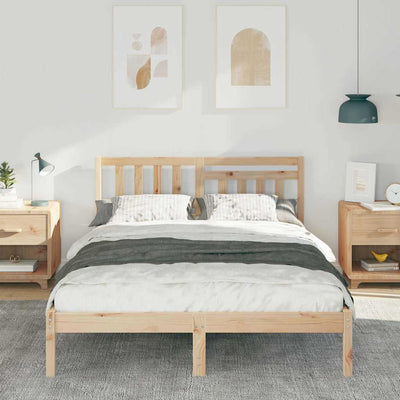 Sängyn runko päätyllä Ruskea 4FT Small Double Täysi mänty