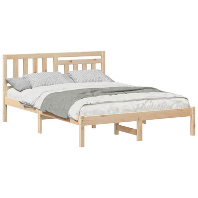Sängyn runko päätyllä Ruskea 4FT Small Double Täysi mänty
