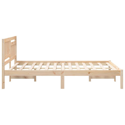 Sängyn runko päätyllä Ruskea 4FT Small Double Täysi mänty