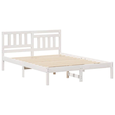 Sängyn runko päätyllä Valkoinen 4FT Small Double Täysi mänty