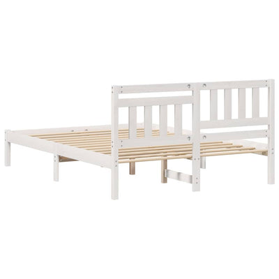 Sängyn runko päätyllä Valkoinen 4FT Small Double Täysi mänty