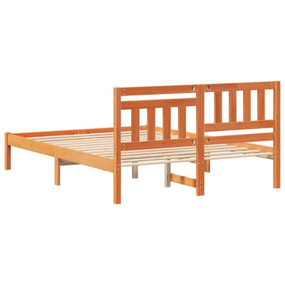 Sängyn runko päätyllä Vahanruskea 4FT Small Double Täysi mänty