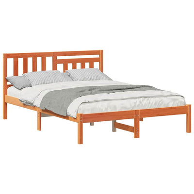 Sängyn runko päätyllä Vahanruskea 4FT Small Double Täysi mänty