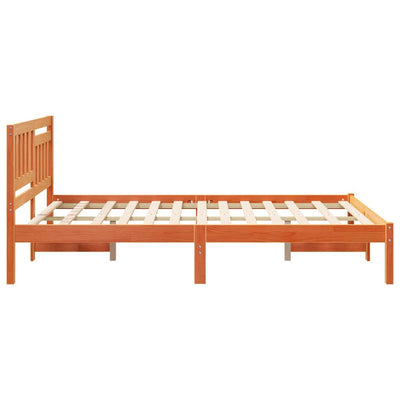 Sängyn runko päätyllä Vahanruskea 4FT Small Double Täysi mänty