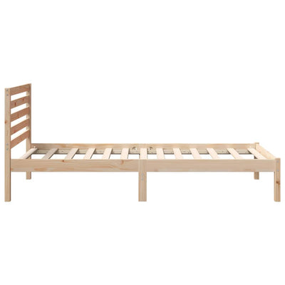 Sängyn runko päätyllä Ruskea 2FT6 Small Single Täysi mänty