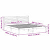 Ruskea sängyn runko päätyllä Branislav 200x200cm (mänty)