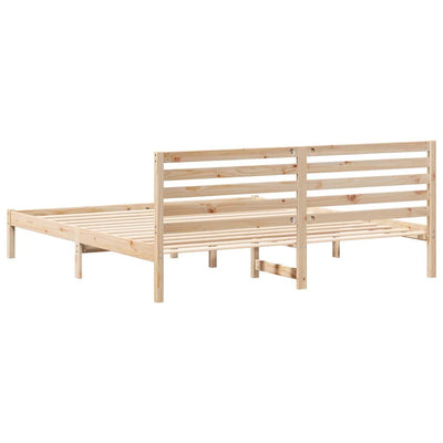 Sängyn runko päätyllä Ruskea 6FT Super King Size Täysi mänty