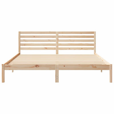 Sängyn runko päätyllä Ruskea 6FT Super King Size Täysi mänty