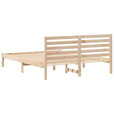 Sängyn runko päätyllä Ruskea 5FT King Size Täysi mänty