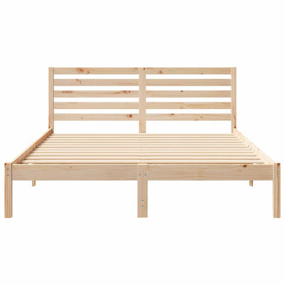 Sängyn runko päätyllä Ruskea 5FT King Size Täysi mänty