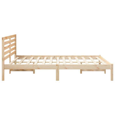 Sängyn runko päätyllä Ruskea 5FT King Size Täysi mänty