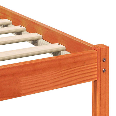 Sängyn runko päätyllä Vahanruskea 5FT King Size Täysi mänty