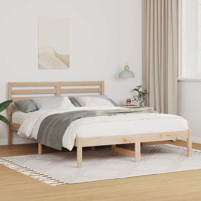 Sängyn runko päätyllä Ruskea 4FT Small Double Täysi mänty