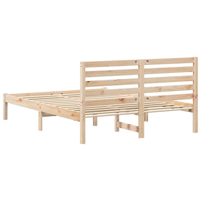 Sängyn runko päätyllä Ruskea 4FT Small Double Täysi mänty