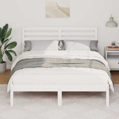 Sängyn runko päätyllä Valkoinen 4FT Small Double Täysi mänty