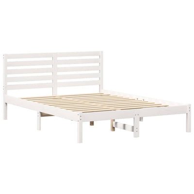 Sängyn runko päätyllä Valkoinen 4FT Small Double Täysi mänty