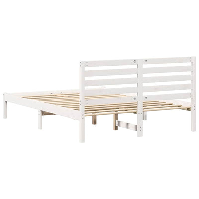 Sängyn runko päätyllä Valkoinen 4FT Small Double Täysi mänty