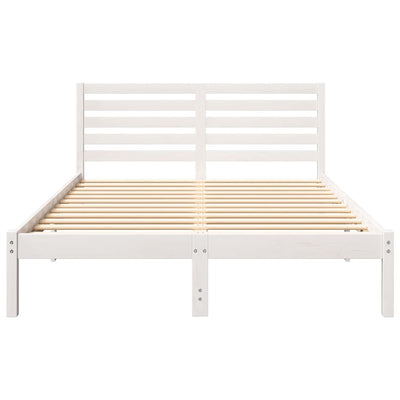 Sängyn runko päätyllä Valkoinen 4FT Small Double Täysi mänty