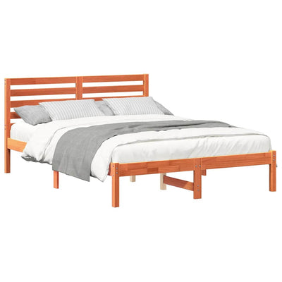 Sängyn runko päätyllä Vahanruskea 4FT Small Double Täysi mänty